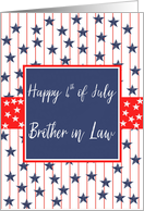 Brother in Law 4th of July Blue Chalkboard card