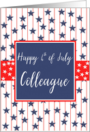 Colleague 4th of July Blue Chalkboard card