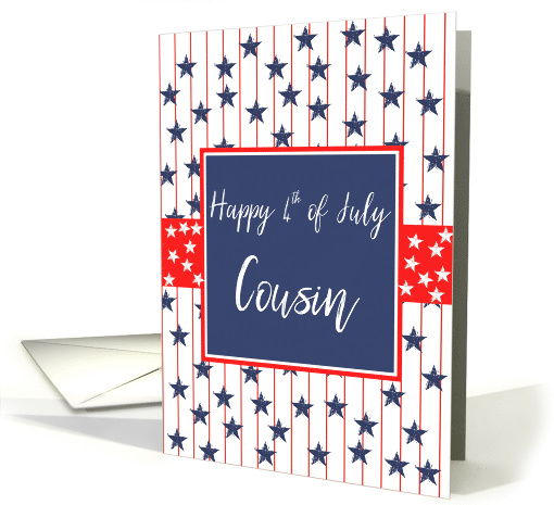 Cousin 4th of July Blue Chalkboard card (1268302)