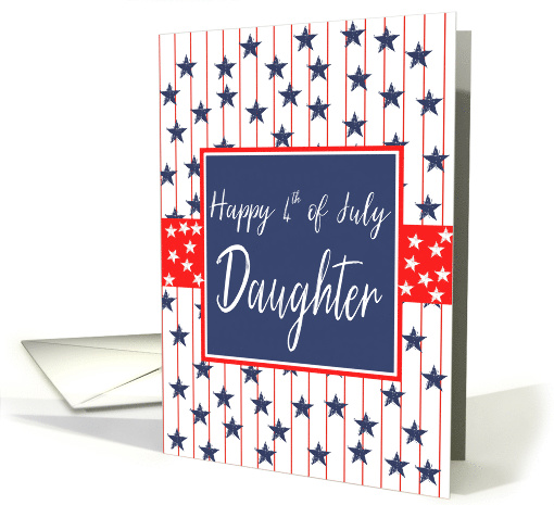 Daughter 4th of July Blue Chalkboard. card (1268364)