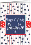Daughter 4th of July Blue Chalkboard. card