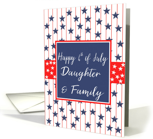 Daughter & Family 4th of July Blue Chalkboard card (1268374)