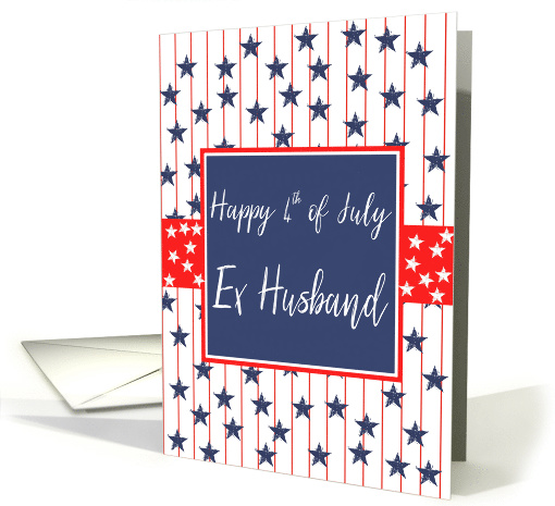 Ex Husband 4th of July Blue Chalkboard card (1268502)