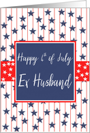 Ex Husband 4th of July Blue Chalkboard card