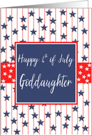 Goddaughter 4th of July Blue Chalkboard card