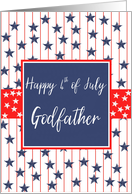 Godfather 4th of July Blue Chalkboard card