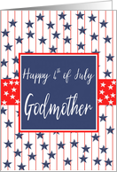 Godmother 4th of July Blue Chalkboard card