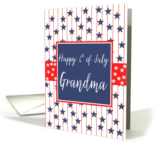 Grandma 4th of July Blue Chalkboard card (1270008)