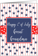 Great Grandma 4th of July Blue Chalkboard card