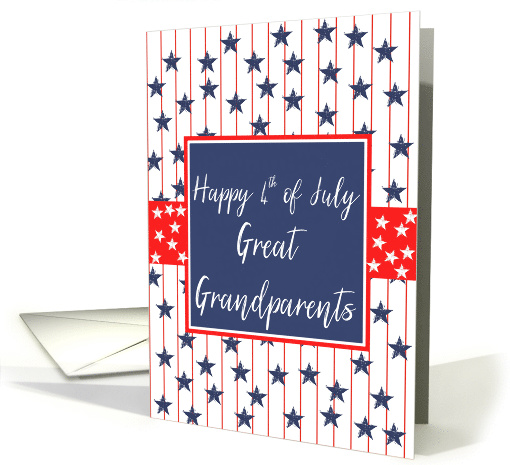 Great Grandparents 4th of July Blue Chalkboard card (1270080)