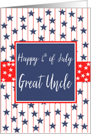 Great Uncle 4th of July Blue Chalkboard card