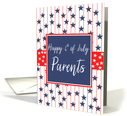 Parents 4th of July Blue Chalkboard card (1270784)