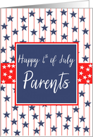 Parents 4th of July Blue Chalkboard card