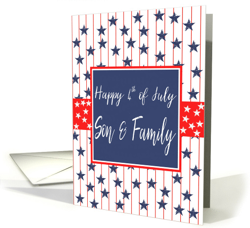 Son & Family 4th of July Blue Chalkboard card (1270892)
