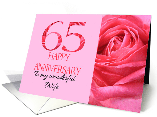 65th Anniversary to Wife Pink Rose Close Up card (1282702)