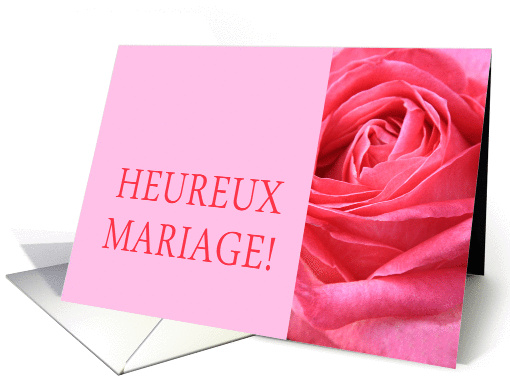 Heureux Mariage - French wedding congratulations - Pink... (1283248)