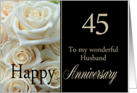 Husband 45th Anniversary Pale Pink Roses card