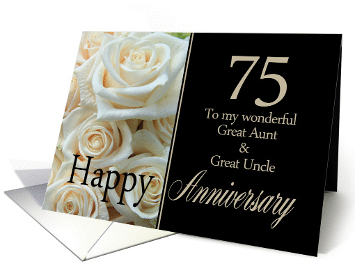 75th Anniversary card for Great Aunt & Great Uncle - Pale... (1298062)
