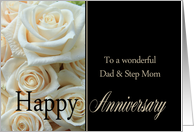 Anniversary card for Dad & Step Mom - Pale pink roses card