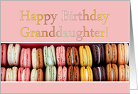 Happy Birthday for Granddaughter - French macarons card