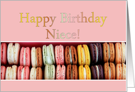 Happy Birthday for Niece - French macarons card