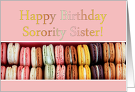 Happy Birthday for Sorority Sister - French macarons card