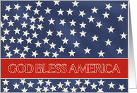 Patriot Day - god bless America - blue chalkboard stars and stripes card