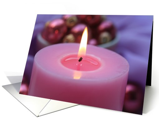 pink candle card (532659)
