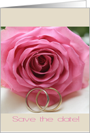 pink and taupe wedding save the date card
