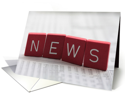 News Red Wooden Letters Blank Any Occasion card (551022)