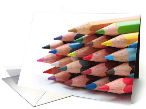 Colored Pencils Blank Any Occasion card (552692)