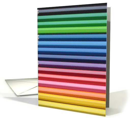 Rainbow Color Pencils Gaypride Birthgay card (553413)