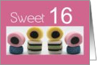 Sweet 16 pink candy card