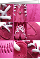 Pink Sneaker Collage Blank Any Occasion card