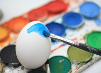 Painting easter egg Greeting Card