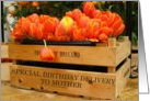 special birthday delivery tulips for mom card