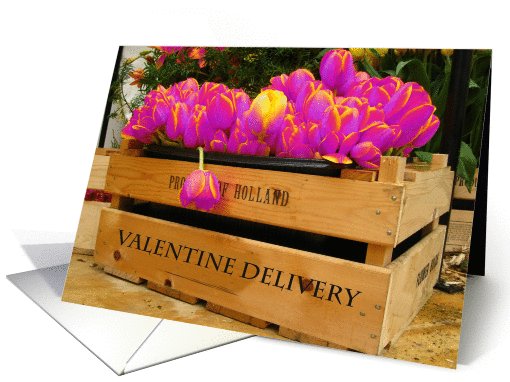 valentine's tulips valentine delivery card (561792)