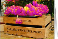 valentine’s tulips valentine delivery card