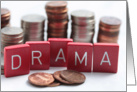 Financial Drama - card to enclose money card
