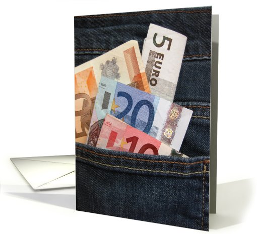 money in the pocket - happy birthday card (563831)
