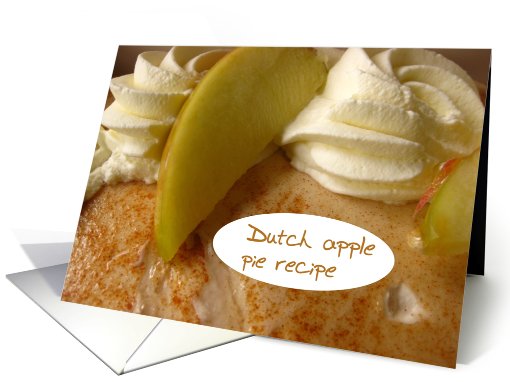 Dutch apple pie recipe card (565219)