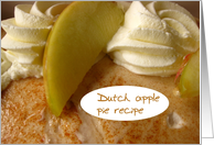 Dutch apple pie recipe card