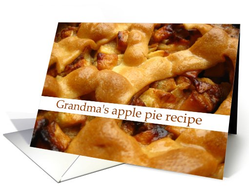 Grandma's apple pie recipe card (565452)