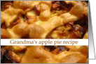 Grandma’s apple pie recipe card