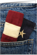 4th of July Jeans Folded Flag card