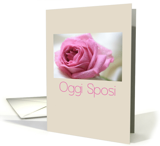 Oggi Sposi Italian Wedding Invitation Pink Rose card (566930)