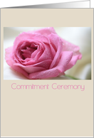 Commitment Ceremony Invitation Pink Rose card