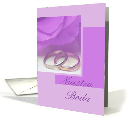 purple rose Spanish wedding invitation card (571360)