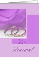 purple rose vow renewal invitation card