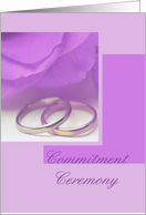 Purple Rose Commitment Ceremony Invitation card